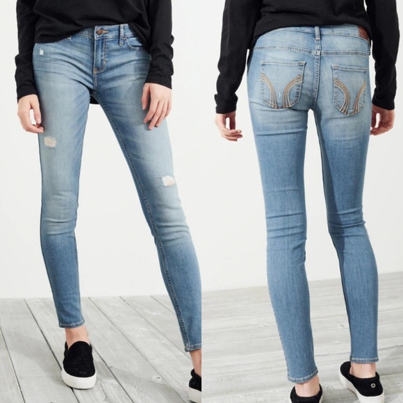 ripped medium wash jeans